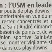 N2 Play-down : l’USM en leader à Saint-André